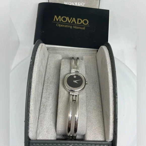 USED! Movado watch with diamonds! Movado 0606879 Museum Diamond Men main image 3